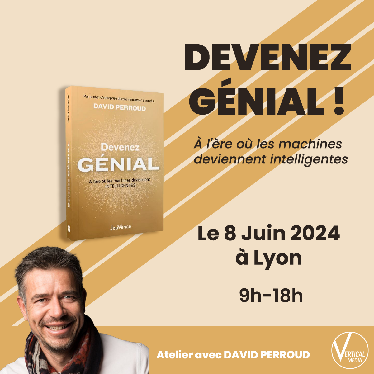 photo de l’atelier `Génial` qui aura lieu le 8 juin 2024 de 9h à 18h, présenté par David Perroud à Lyon