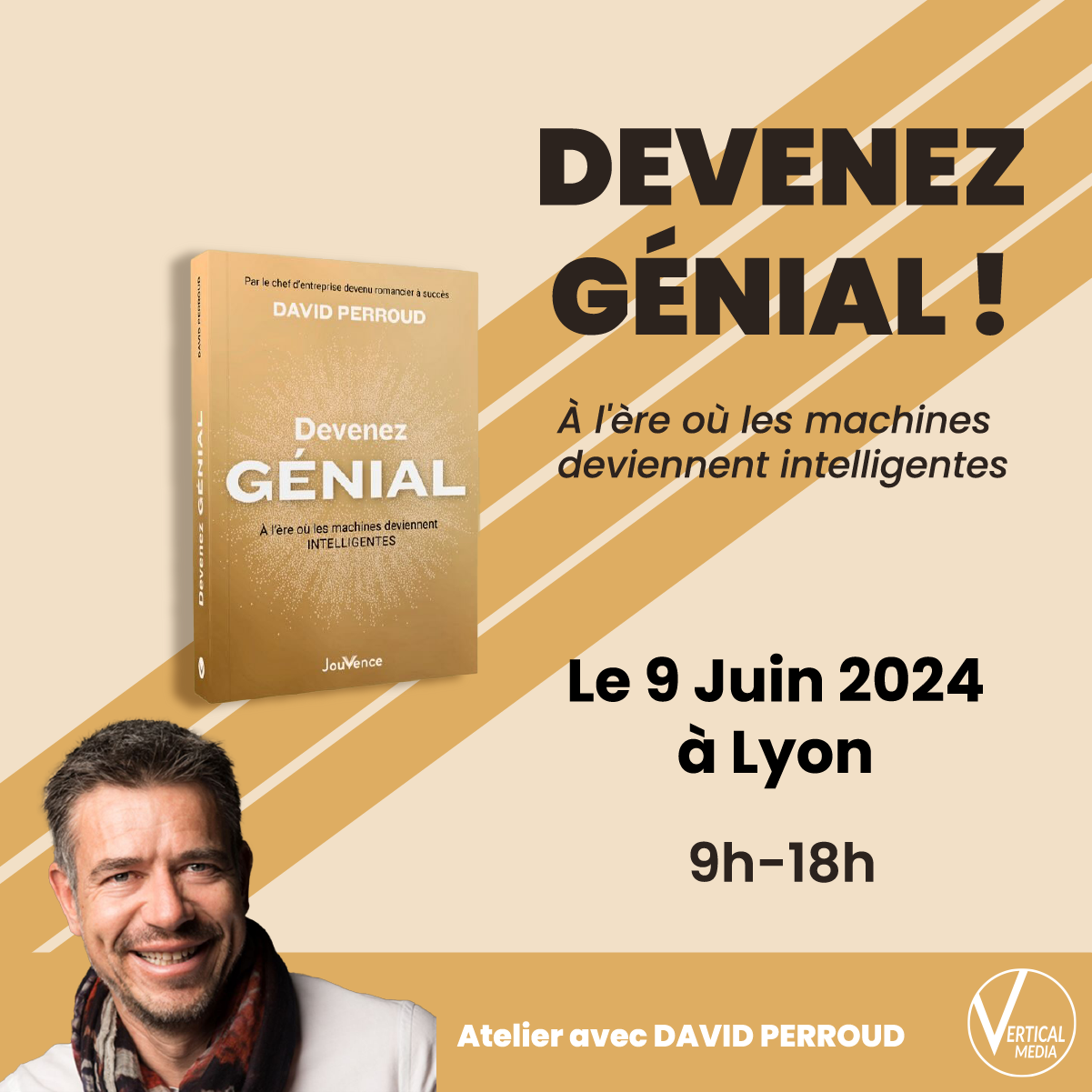 photo de l’atelier `Génial` qui aura lieu le 9 juin 2024 de 9h à 18h, présenté par David Perroud à Lyon